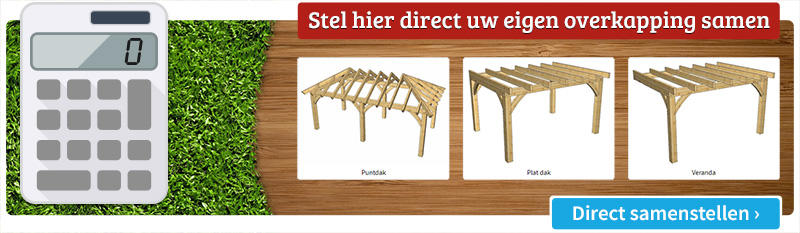 Onwijs Zelf een overkapping maken? Hardhout Discount helpt u! AU-46