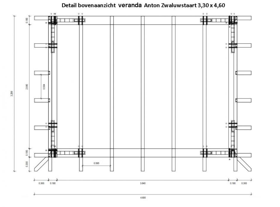 Detail bovenaanzicht anton veranda