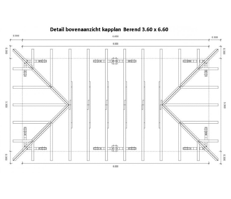 Detail kapplan berend met puntdak