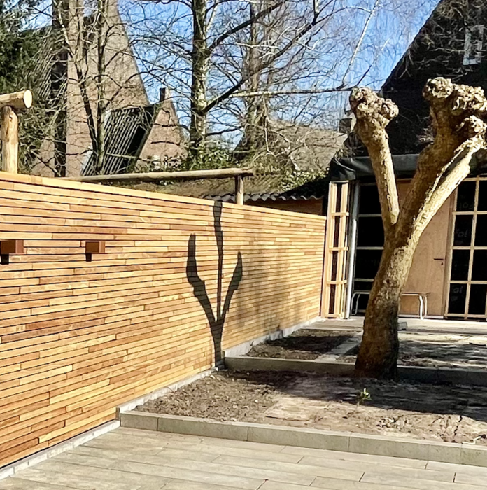 Ipé Lamellen Schutting - Blinde Montage