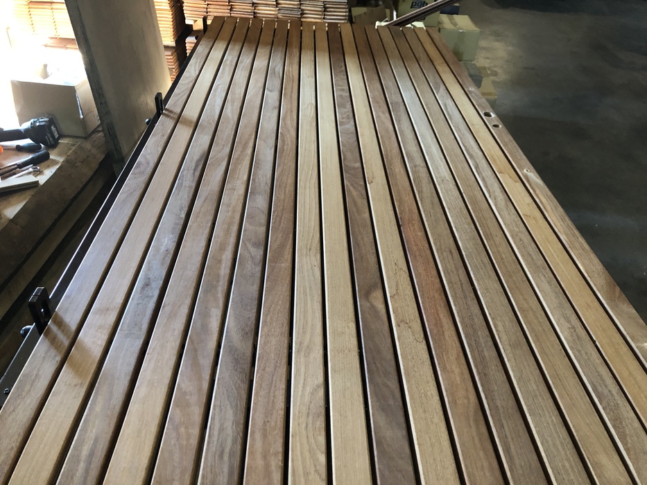 Moderne Ipé Poort 5 cm in Tuin