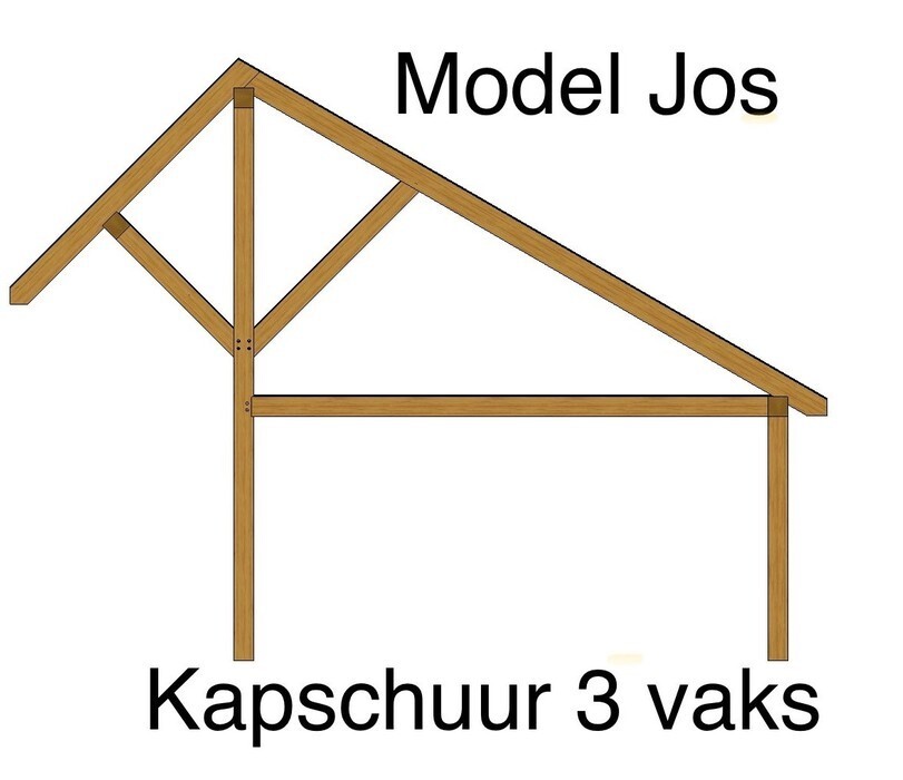 Afwijzen Fabriek Stralend Kapschuur van Douglas of Eikenhout, Jos, 3-vaks