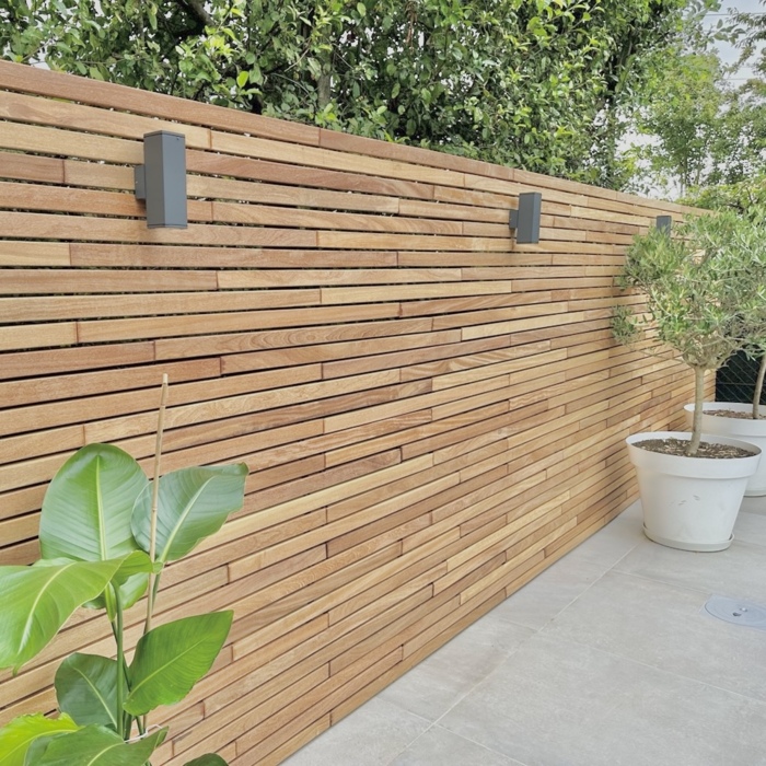 Moderne lamellen schutting moderne schutting van ipe hout horizontale schutting planken ipe hardhout met clip montage