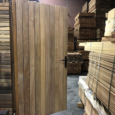 Hardhouten IPE Tuinpoort - 9.0 cm - 2 zijden hout