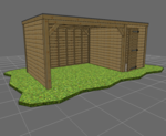 Bart Discount overkapping eiken hout met compleet dak en inpandige schuur en wanden dicht met hout