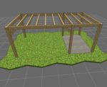 Discount bart overkapping douglas hout 3 x 6 m1 houten geraamte