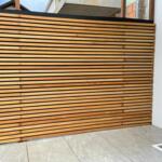 Droom schutting droom tuin Modere schutting 4x4 balkjes van ipe hardhout