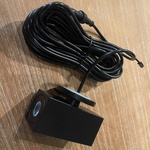 Up-down LED wandlamp zwart Ipé lamellenwand