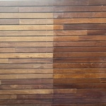 Voor en na olie opbrengen het resultaat 