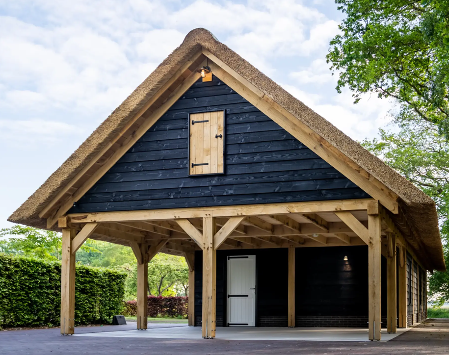 Completed framed building, project impression