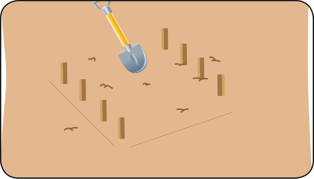 Afdak maken grond egaliseren