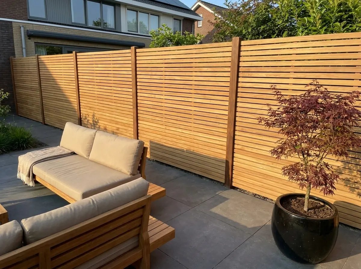 Teak schutting